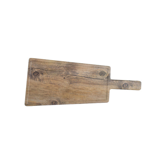 Melamine Faux Oak Wood Display with Foot, Ridge and Handle