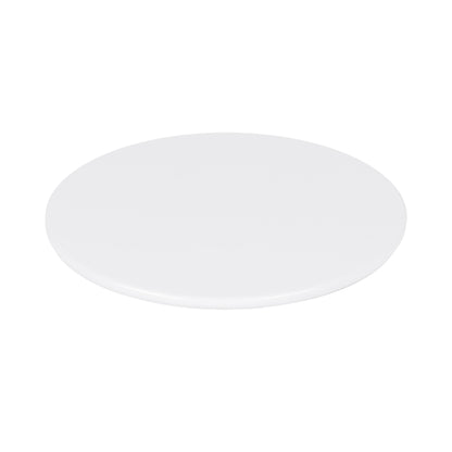 Melamine Round Flat Plate (Fits M5P Pedestal) - White
