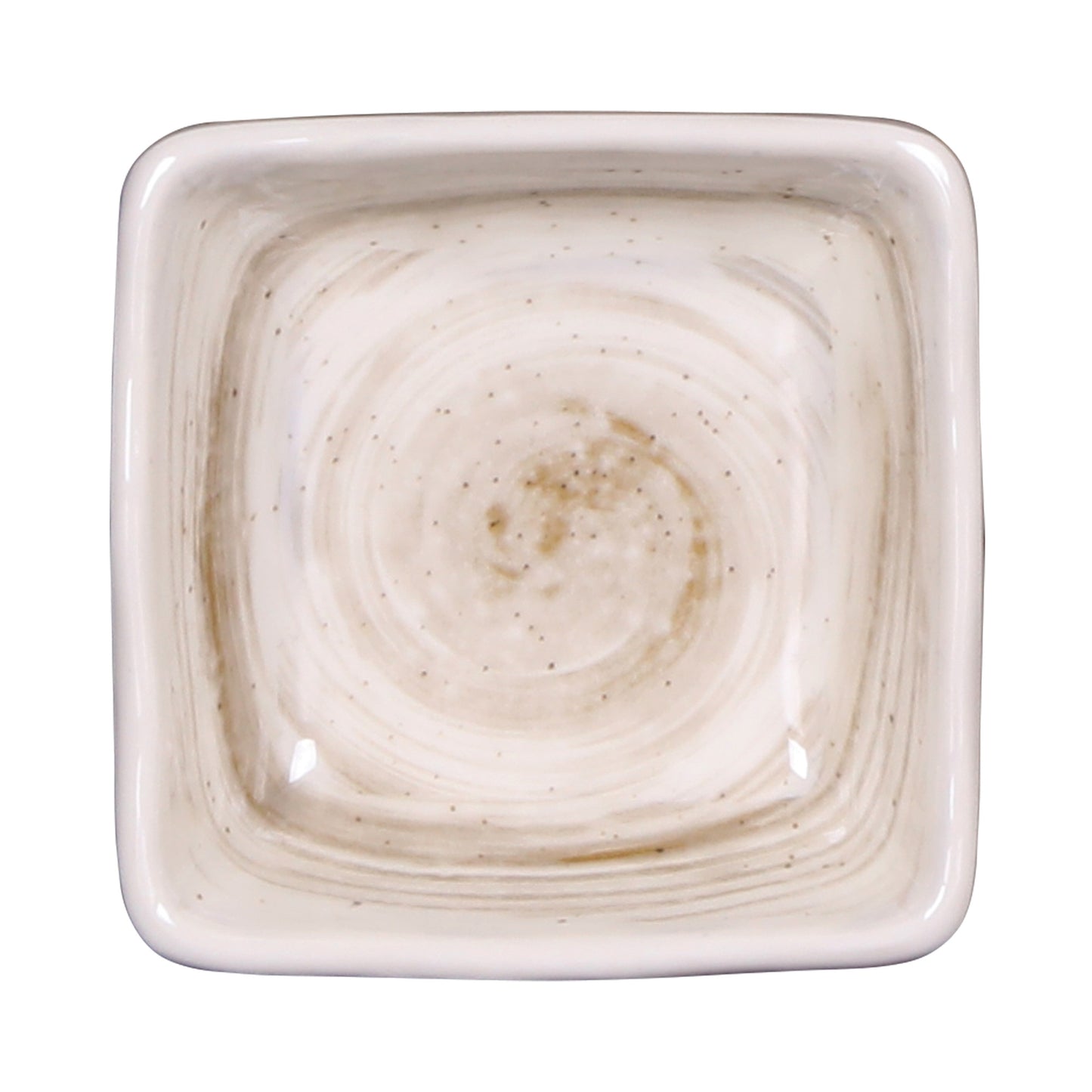Melamine Square Ramekin - Taupe Design