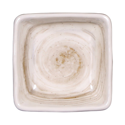 Melamine Square Ramekin - Taupe Design