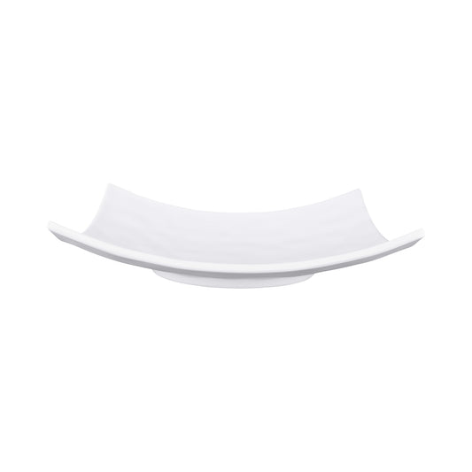 Melamine Square Shallow Plate - White