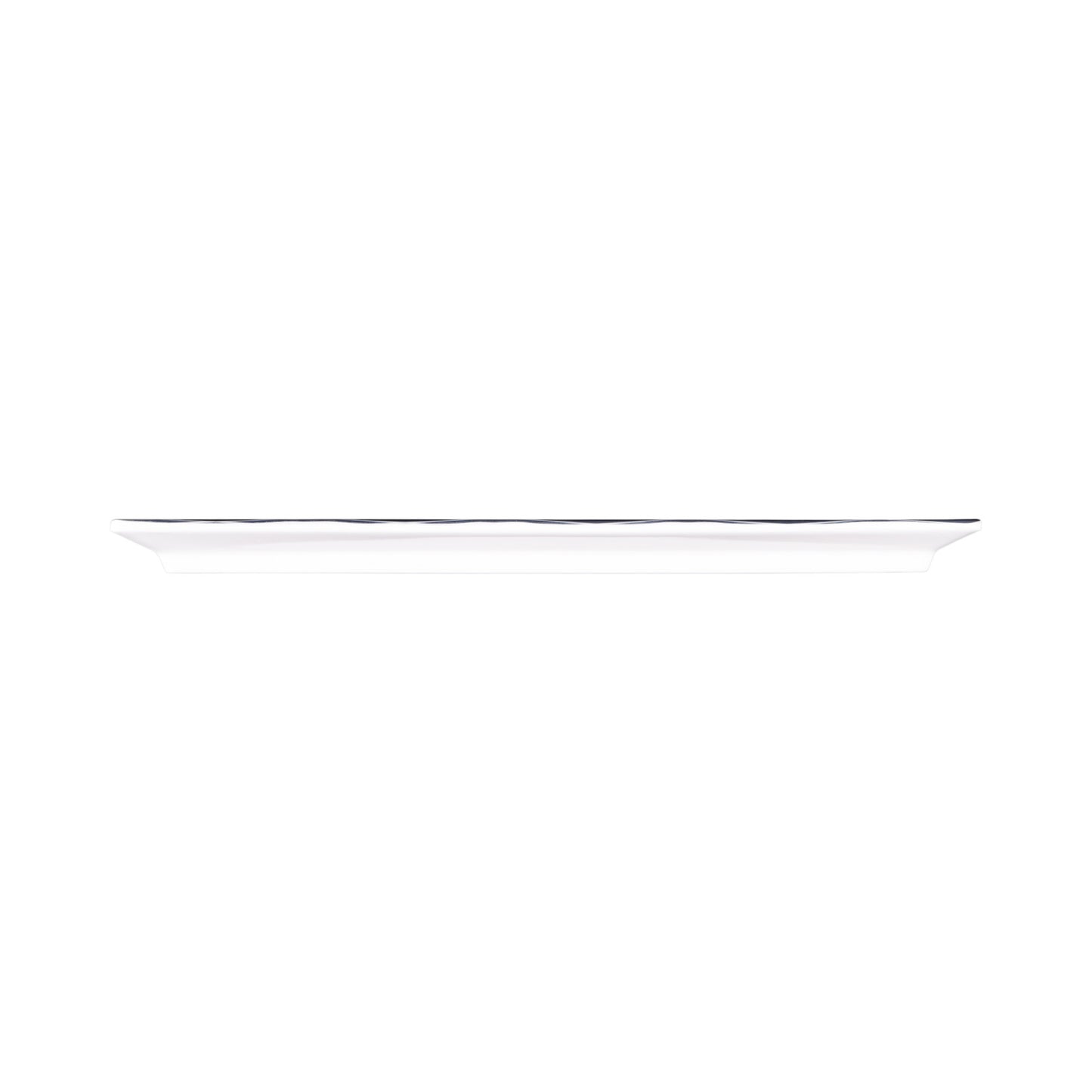 Melamine Rectangular Plate - White w/ Lapis Decal