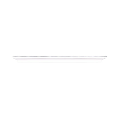 Melamine Rectangular Plate - White w/ Lapis Decal