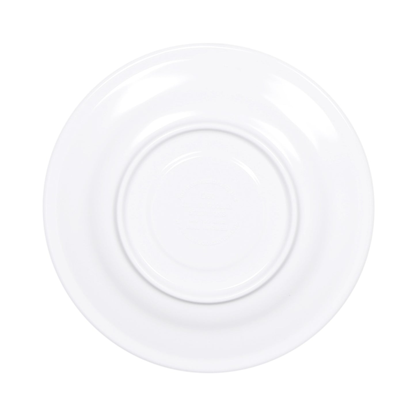 Melamine Single Well Saucer - White