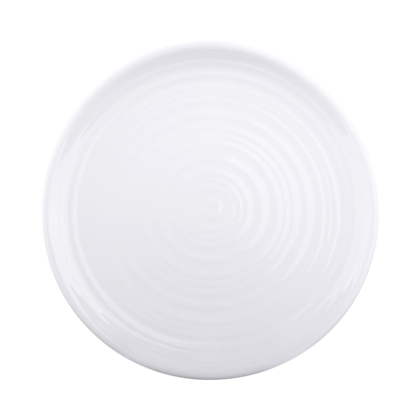Melamine Round Swirl Plate - White