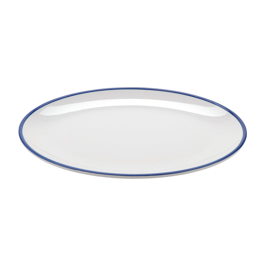 12.25" x 9" Enamelware Melamine Oval Dinner Plate