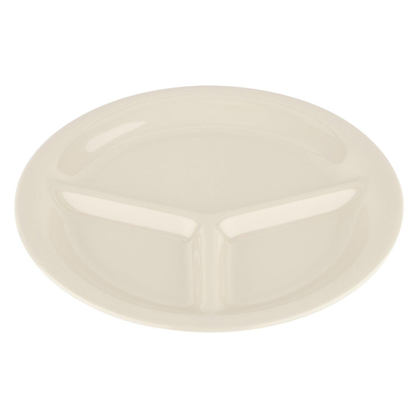 10.25" 3-Compartment Plate (Set of 4 ea.)