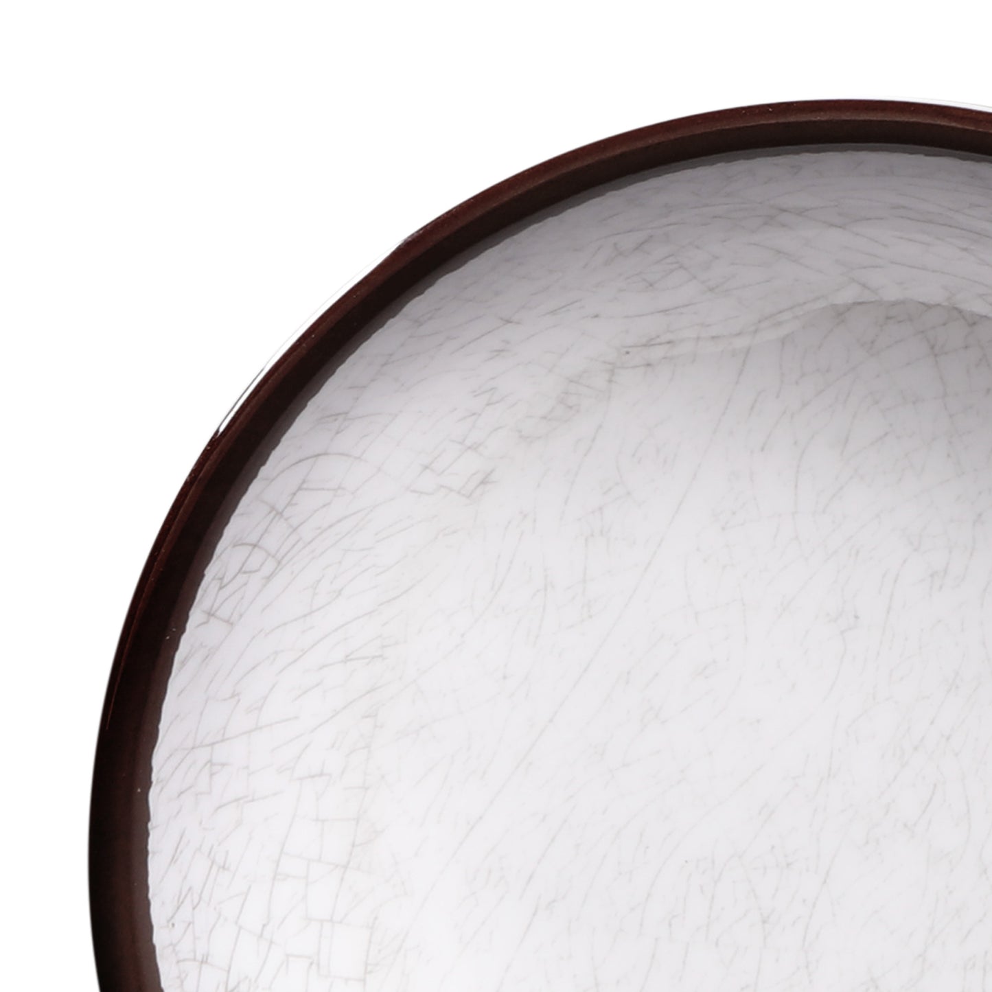 Melamine Small Round Crackle Bowl - White