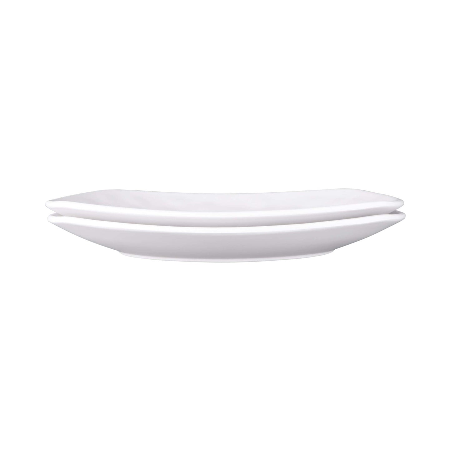 Melamine Square Plate w/ Rounded Edges - Off White