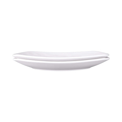 Melamine Square Plate w/ Rounded Edges - Off White