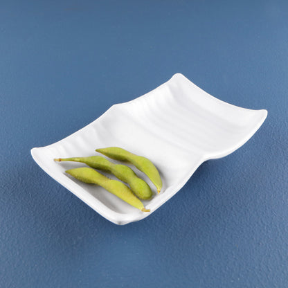 Melamine Two Compartment Tray - White