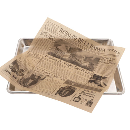 12" x 12" Food-Safe Cuban Newsprint Liner, Brown, 1000 pieces./cs.