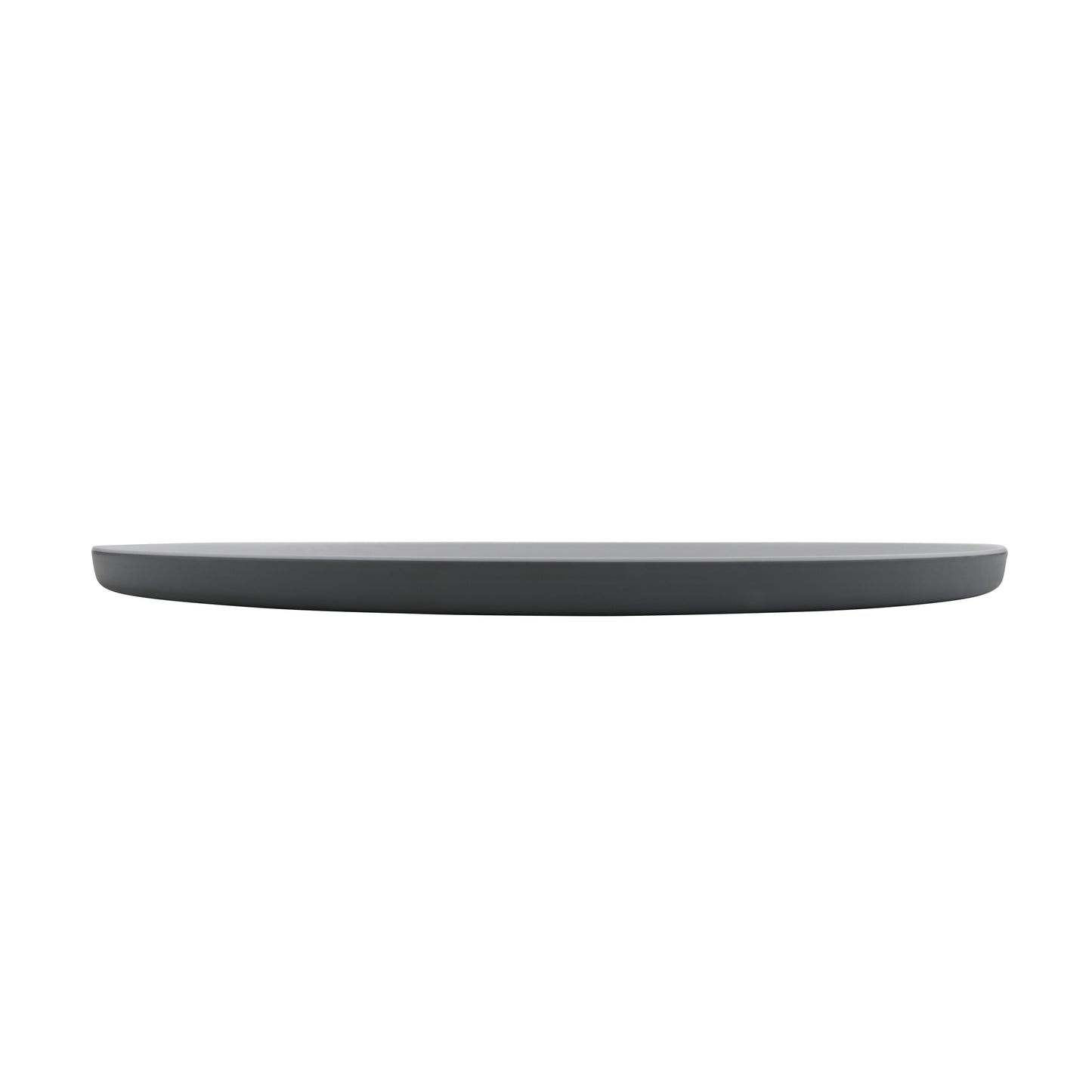 20" x 16" Melamine Oval Platter, White Matte inside/ Gray Matte outside, GET. Roca.