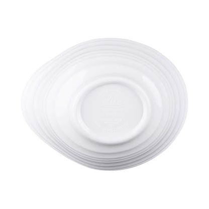 Melamine Oblong Swirl Sauce Dish - White