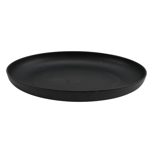 128 oz excel black oval melamine pasta bowl, 16.5"L x 12"W x 2.75"H, GET, cheforward