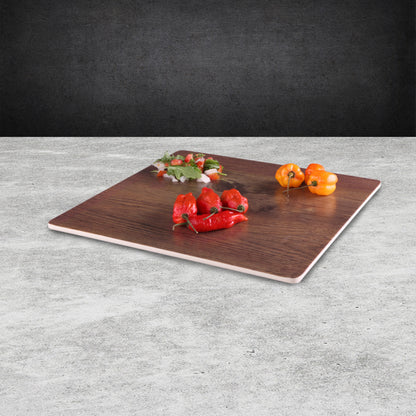 Melamine Square Faux Wood - Walnut