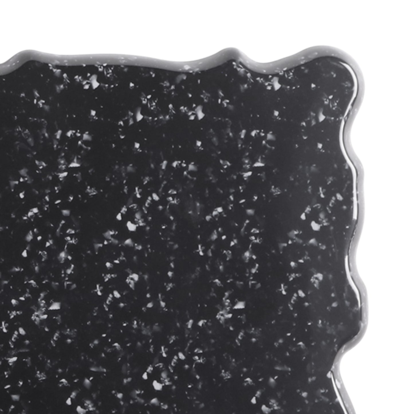 Melamine Rectangular Riser w/ One Straight Edge - Black Granite