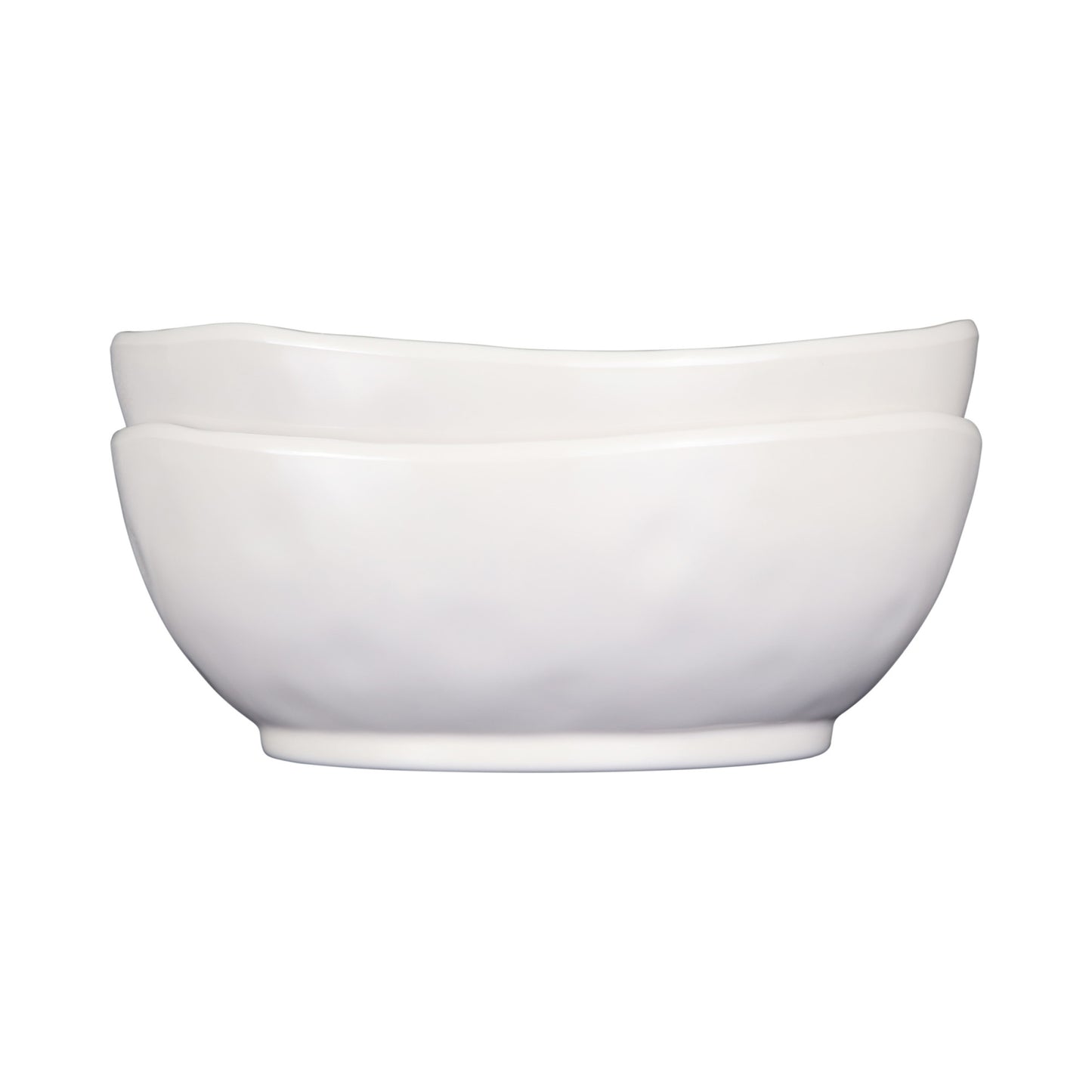 Melamine Irregular Round Bowl - Cream Glaze