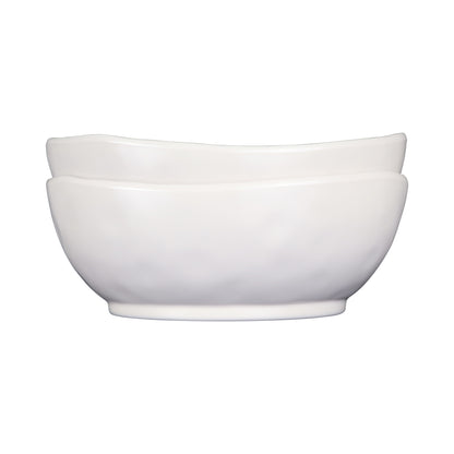 Melamine Irregular Round Bowl - Cream Glaze