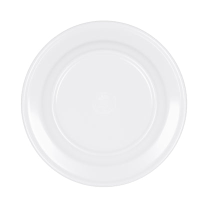 Melamine Round Rim Plate - White