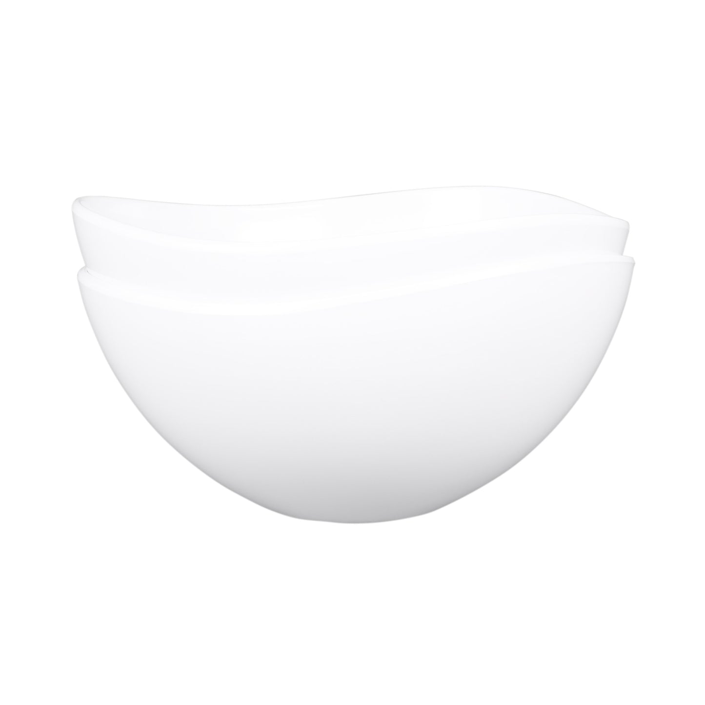Melamine Almost Oval Bowl - White
