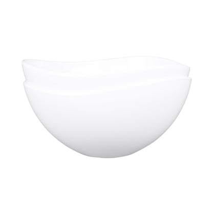 Melamine Almost Oval Bowl - White