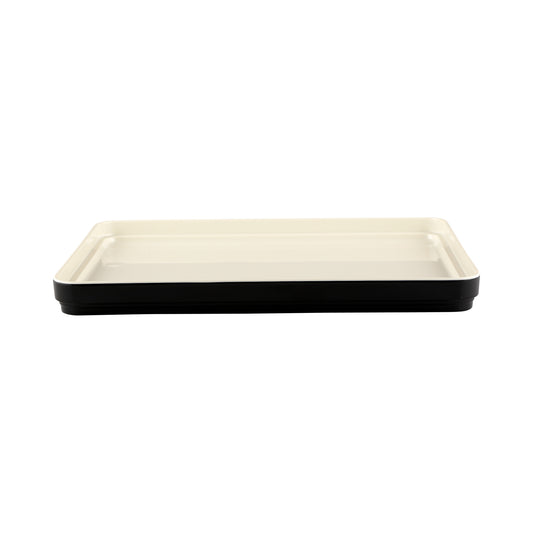 Melamine Two Tone Bento Box Lid - Ebony Outside, Sand Inside