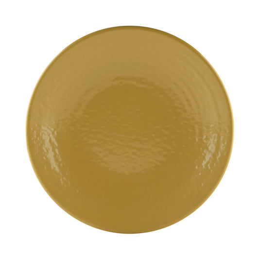 Melamine Round Pebble Plate - Olive Oil