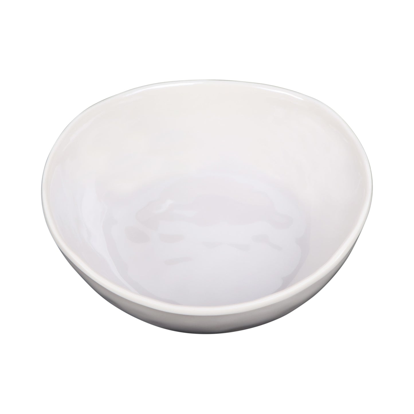 Melamine Irregular Round Bowl - Cream Glaze
