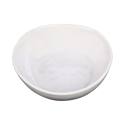 Melamine Irregular Round Bowl - Cream Glaze