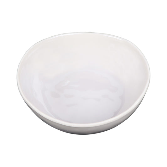 Melamine Irregular Round Bowl - Cream Glaze