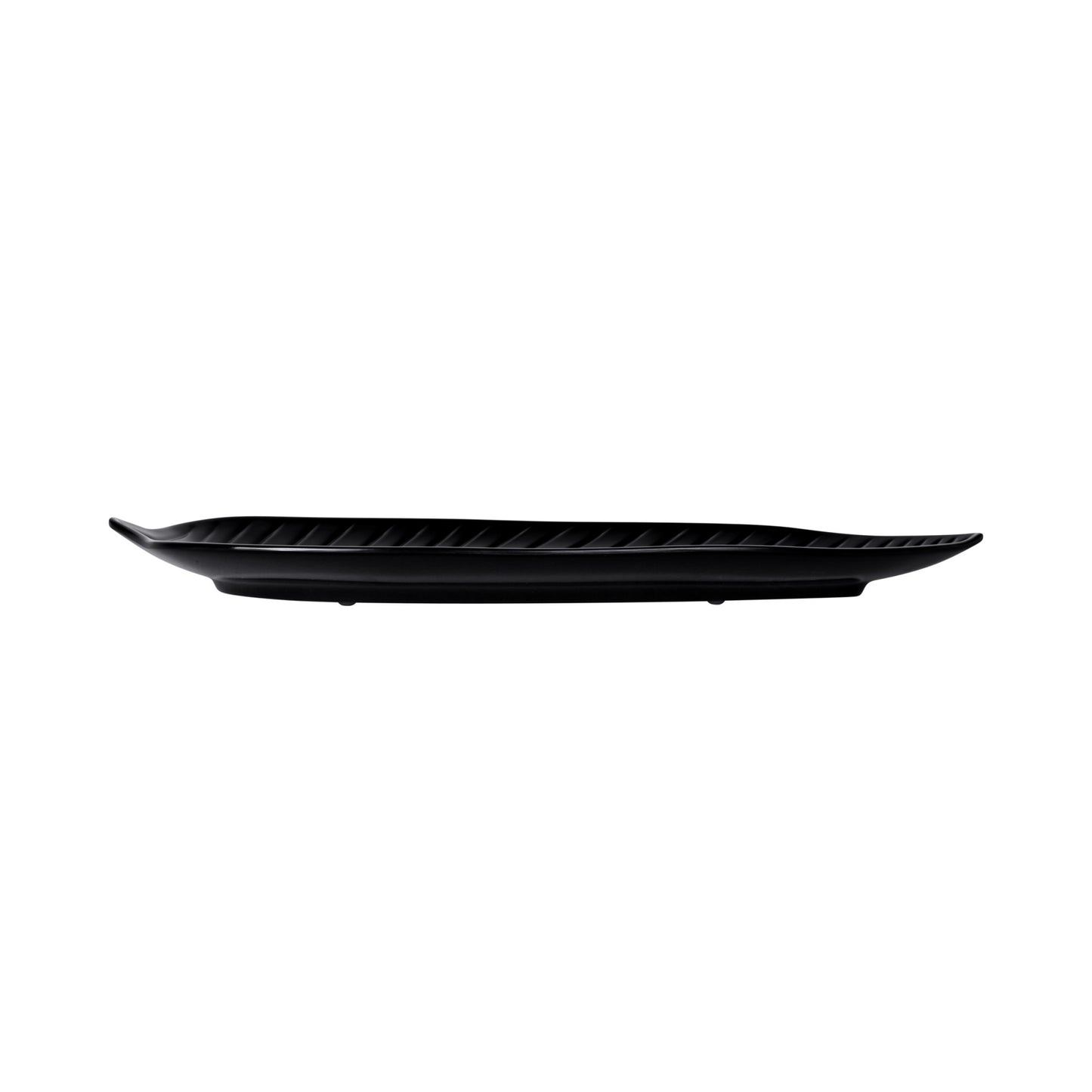 Melamine Large Leaf Platter - Black