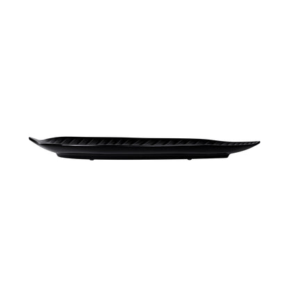 Melamine Large Leaf Platter - Black
