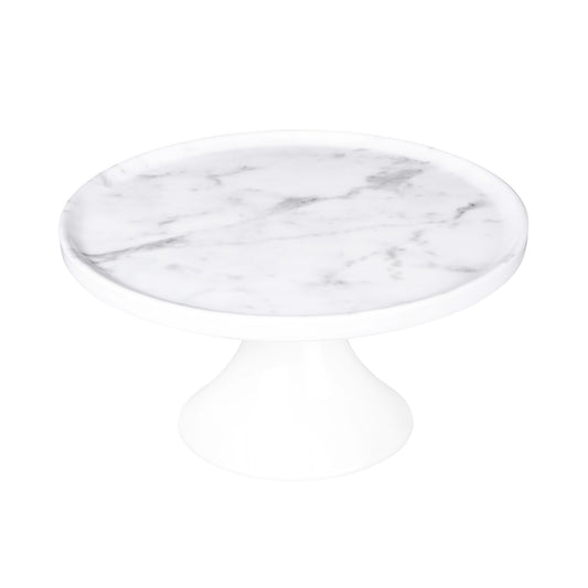 Melamine Round Plate Stand - Carrara Marble