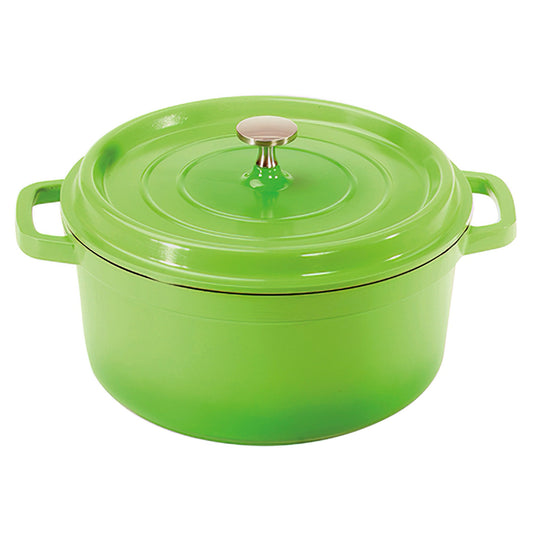 4.5 qt. (5 qt. rim-full), 9.5" Induction Ready Round Dutch Oven w/ Lid, 4.25" deep Clear Coat)