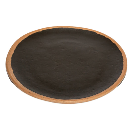 9" Brown, Melamine, Small Round Dinner Plate, G.E.T. Pottery Market Glazed (12 Pack)