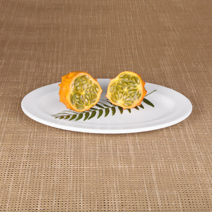 Melamine Oval Rim Platter - White