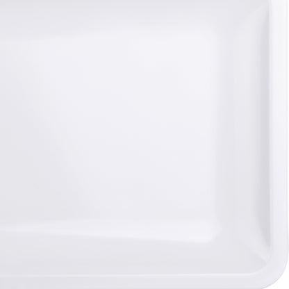 Melamine Rectangular Coupe Platter - White