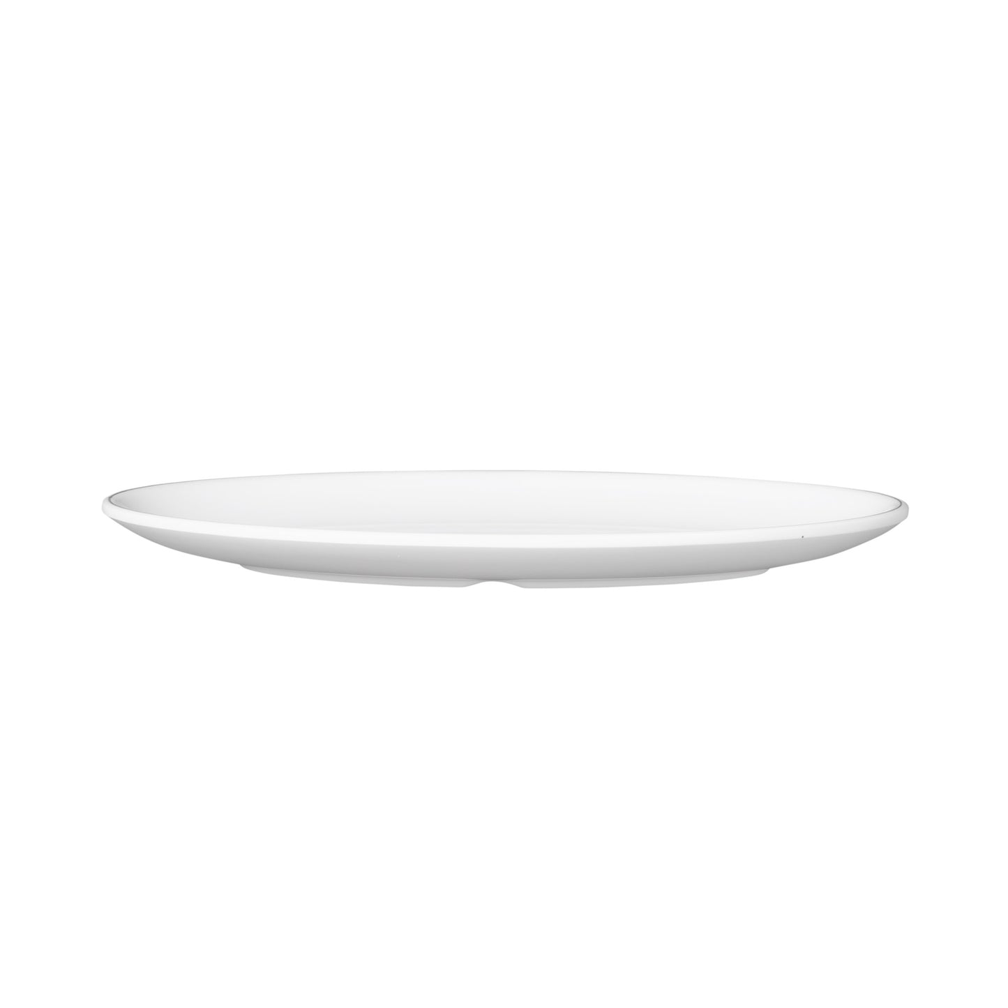 Melamine Oval Plate - White w/ Black Trim