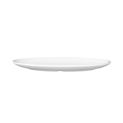 Melamine Oval Plate - White w/ Black Trim