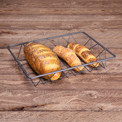 Metal Rectangular Wire Basket - Gunmetal Grey