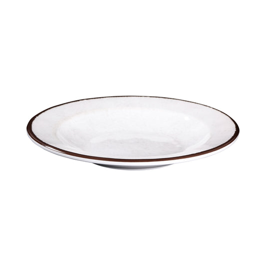 Melamine Round Crackle Pasta/Soup Bowl - White
