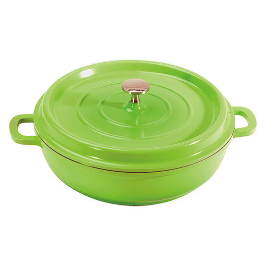 6.5 qt. (7 qt. rim-full), 12.13" x 9.88" Induction Ready Oval Dutch Oven w/ Lid, 4.25" deep (Clear Coat)
