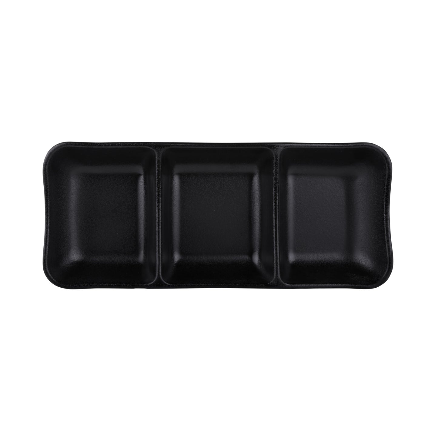 Melamine 3 Compartment Tray - Black