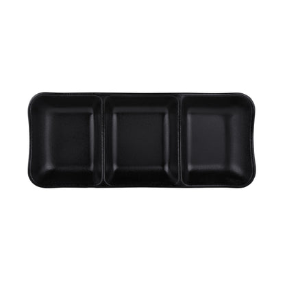Melamine 3 Compartment Tray - Black