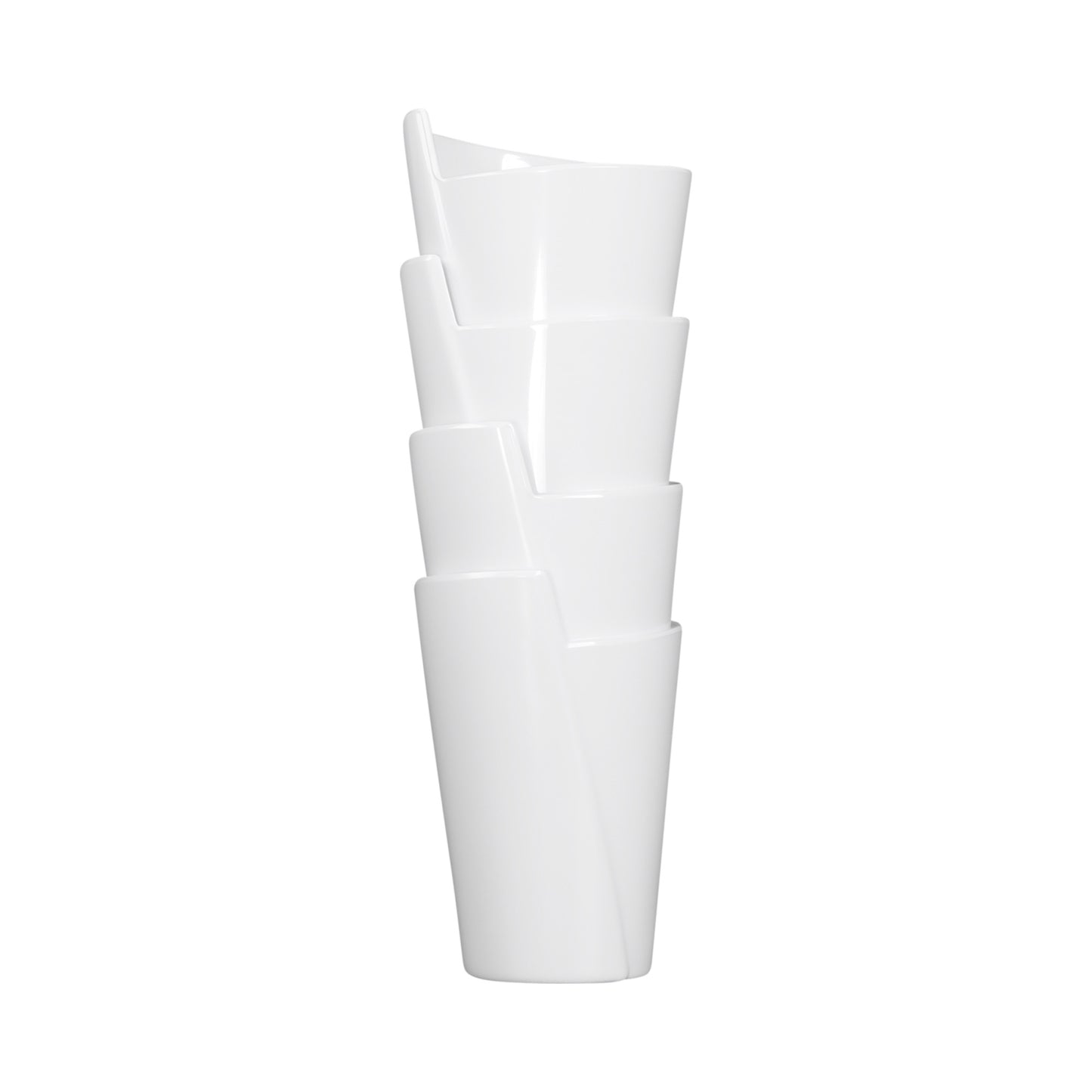 Melamine Medium Spiral Crock - White