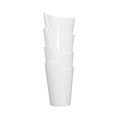 Melamine Medium Spiral Crock - White