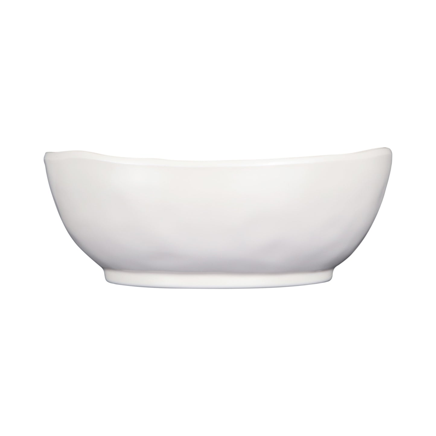 Melamine Irregular Round Bowl - Cream Glaze