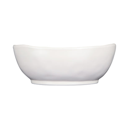 Melamine Irregular Round Bowl - Cream Glaze