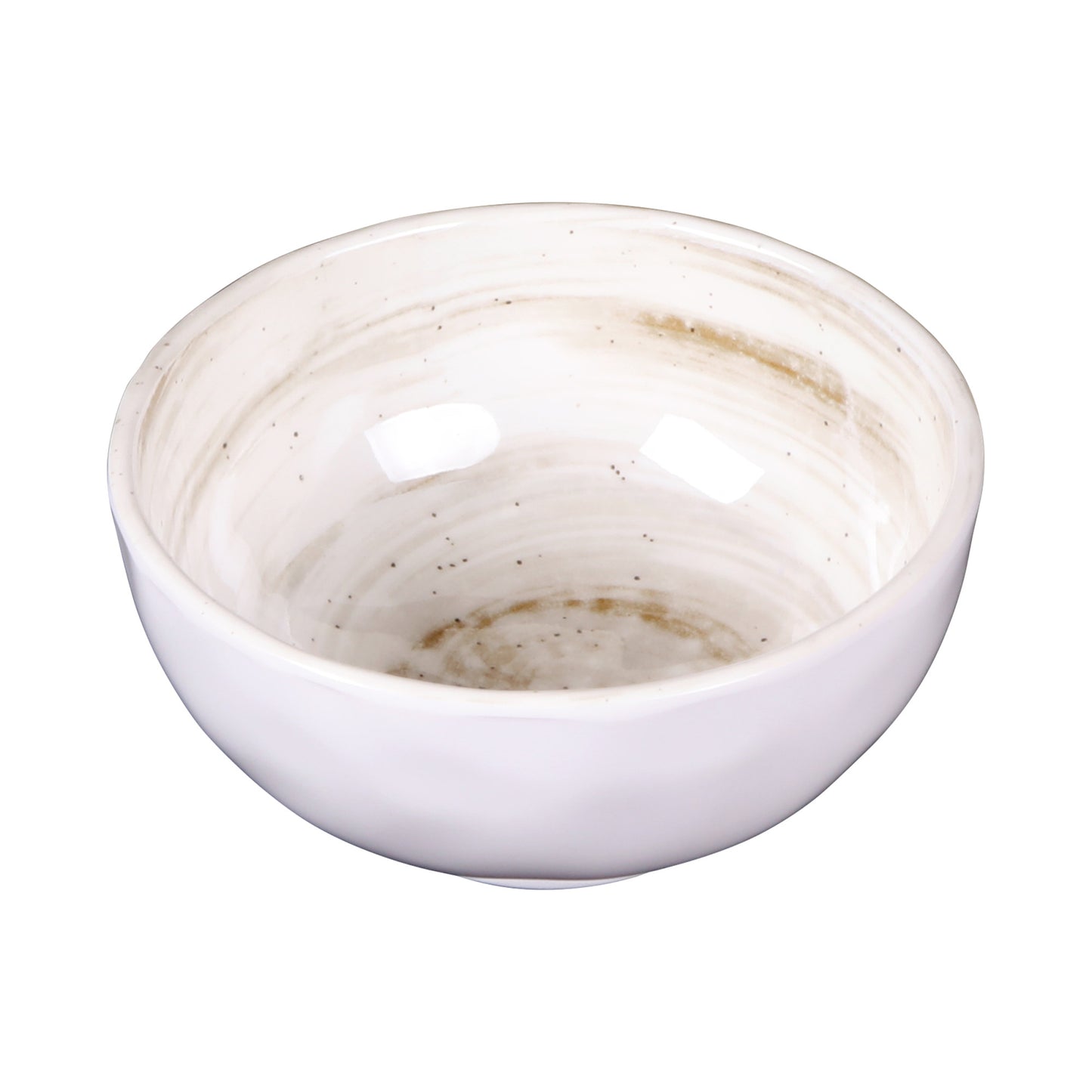 Melamine Round Bowl - Taupe Design